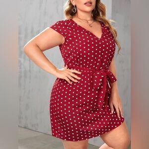 Women’s Plus Designer Style Over Shoulder Dress